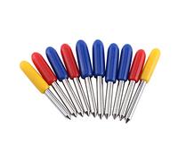 Naroote Coltello Standard per Taglierina in Vinile, Lama in Carburo Cementato con Punta Affilata, 10 Pezzi, 30°, 45°, 60°, per il Taglio di Supporti Adesivi Colorati (MIX)