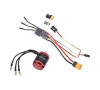 Naroote Combo Motore Brushless Ed ESC, Set Motore ESC Brushless per Auto RC 1/10, Combo di Sostituzione per Aggiornamenti per Auto Cingolate Axial SCX10 RC, 1850KV 80A