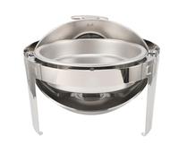 Naroote Completo Gioco di Chafer in Acciaio Inossidabile, Piatto di Sfregamento Spesso, Ammortizzazione Idraulica, Facile da Pulire per Cena (1 padella full size)