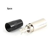 Naroote Connettore XLR, Adattatore Maschio a Spina Maschi Connettori XLR Compatti con 5pc per Apparecchiature Audio