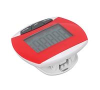 Naroote Contapassi Portatile Professionale con Clamp/Holder per Uomini Donne Bambini e Anziani, Contapassi in Materiale ABS per Esercizi Mattutini (rosso)
