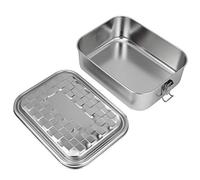 Naroote Contenitore per Alimenti in Acciaio Inossidabile Box Dal Design Solido per Studenti e Viaggiatori 800 Ml (Lunch box interamente in acciaio di grandi)