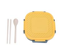 Naroote Contenitore per il Pranzo, Box Intelligente Multiscomparto con Coperchio a Prova di Perdite, Adatto Al Microonde, Design Leggero e Compatto per Studenti Professionisti (Blu e Giallo)