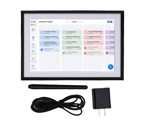 Naroote Cornice Digitale, Cornice Digitale da 10.1 Pollici con Touchscreen HD, Design con Promemoria Intelligente, Agenda Domestica Interattiva Intelligente per L'ufficio di Casa (Spina europea)