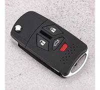 Naroote Cover con 3+1 Pulsanti Adatta per Custodia Portachiavi Smart Nera Adatta per Eclipse 2007-2010, Protegge la Chiave Dall'usura, per Proprietari di Auto