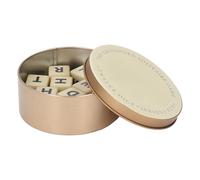 Naroote Cruciverba, Sfida Cerebrale, Robusti Dadi con Lettere Inglesi con Custodia da Viaggio (GOLD)