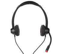 Naroote Cuffia Aziendale con Microfono HD Binaurale per Call Center di Home Office, Comfort di Lunga Durata per il Servizio Clienti, Cuffia con Cavo in ABS da 2,5 Mm