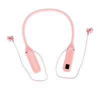 Naroote Cuffie Bluetooth con Archetto da Collo, Fantastici LED RGB, Stereo con Display di Alimentazione a LED per Sport, Silicone/ (Roseo)