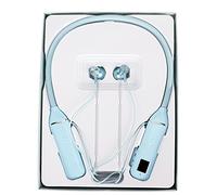 Naroote Cuffie Bluetooth con Archetto da Collo, Fantastici LED RGB, Stereo con Display di Alimentazione a LED per Sport, Silicone/ (BLUE)