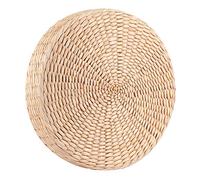 Naroote Cuscino per Sedili Tatami Rotondo Addensato per la Cerimonia del tè Decorazioni Yoga Zen, Pouf Tifa Fatto a Mano per Poltrona da Pavimento, 11,8x11,8x2,0 Pollici, Comodo e Traspirante, 1