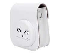 Naroote Custodia per Fotocamera con Copertina Rimovibile di pregevole fattura Custodia per Fotocamera in PU Bella e alla Moda per Proteggere(Gray Big-Eyed Cat)
