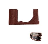 Naroote Custodia per Fotocamera Mezza Pelle retrò in Pelle PU, Custodia Vintage con Tracolla, Adatta per X E5 con Copertura Inferiore Magnetica, Ideale per il Trasporto a Mano a Spalla (BROWN)