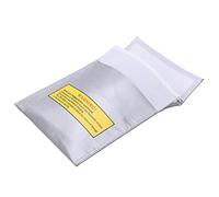 Naroote Custodia Protettiva Ignifuga per Batteria Lipo RC, Custodia Protettiva Ignifuga per Stoccaggio della Carica, a Prova di Radiazioni per Batterie di Aerei 7x9 Pollici (SILVER)