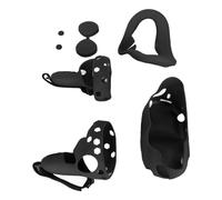 Naroote Custodia Protettiva in Silicone VR, Set di Custodie Protettive 5 in 1 per Dissipazione del Calore, Copertura per il Viso, Copertura Antipolvere, per Impugnatura del Controller, Taglio (BLACK)