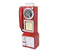 Naroote Decorazione Modello Classico Vintage alla Moda per Telefono per Bar, Squisito Modello di Telefono retrò per Anziani, Materiale in Resina 3,7x2,8x11,0 Pollici (Rosso)