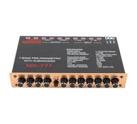 Naroote Equalizzatore Grafico Audio per Auto, Equalizzatore Grafico per Amplificatore per Auto EQ a 7 Bande, per Amplificatore in Lega di Alluminio per Stereo per Motociclette RV RTV per Barche