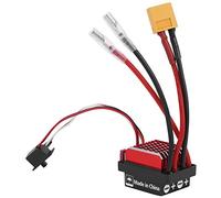 Naroote ESC Impermeabile e Antipolvere Spazzolato Bidirezionale 360A per Auto Cingolata RC ESC Impermeabile e Antipolvere per Tutti i Modelli di Veicoli Lega di Alluminio Rosso (#2)