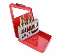 Naroote Estrattore di Viti Efficiente Set di Punte da Trapano Placcate in Titanio per Mano Sinistra per la Rimozione di Bulloni Danneggiati, Adatto a Kit da 10 Pezzi, Custodia Portatile, per