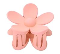 Naroote Fermaglio per Capelli in Plastica con Fiore Rosa, Doppia Chiusura, Dente Opaco, Forcina Antiscivolo, per Bambini, Shopping e Viaggi, 2,9 X 1,7 Pollici (Rosa Carne)