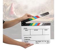 Naroote Film Slate, Direttori Cinematografici Professionisti Crapboard Direttore Acrilico Scene Clapperboard TV Movie Action Board Film Cut Prop Acrilic Directors Crapboard with Pen (#1)