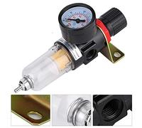 Naroote Filtro Regolatore del Compressore D'aria per un Controllo Efficiente della Pressione Dell'acqua con Manometro, per la Manutenzione degli Utensili Pneumatici, Staffa da 1/4" Inclusa