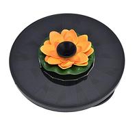 Naroote Fontana Solare Pompa Acqua Pompa Compatta Ed Ecologica per il Bagno degli Uccelli All'Aperto, Nessuna Batteria Richiesta, 4 Stili di Spruzzo per la Decorazione del Giardino (loto 1)