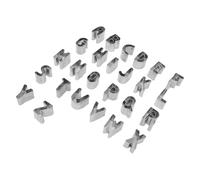 Naroote Formine per Biscotti con Alfabeto, in Acciaio Inossidabile, Resistenti, per Dolci Fai da Te, Set da 26 Pezzi, con Lettere Maiuscole, per Torte Al Cioccolato, Ideali per Cuocere Biscotti e