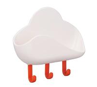 Naroote Forte Adesivo da Parete Gancio Multiuso Design a Forma di Nuvola per Cucina Bagno Camera da Letto Confezione da 4 Plastica 12,3 Cm X 8,7 Cm (WHITE)