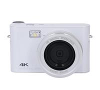 Naroote Fotocamera Compatta, Fotocamera Digitale HD 4K 64MP Zoom Digitale 18X con Foro per Vite da 1/4 di Pollice per la Fotografia (WHITE)