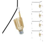 Naroote Gabbia per Esche da Pesca Cestino per Trappola Portatile Leggero Supporto per Mangiatoia per Pesca alla Carpa 4 Pezzi ABS + Ferro Come Mostrato nelle Immagini Dimensioni Opzionali 20g, 30g