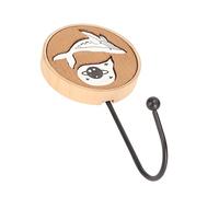 Naroote Ganci per Animali Carini Ganci Adesivi in Legno Dal Design Lucido Adorabile da Parete per Cucina, Bagno, Ufficio - Legno Composito Resistente, Ferro - 2,6 X 1,8 X 5,1 Pollici (#2)