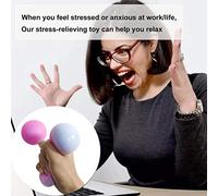 Naroote Giocattolo con Palla di Decompressione, Giocattolo Sensoriale Rilassante per la Scuola a Casa (Colore arcobaleno 6,0 cm)