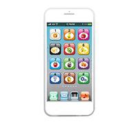 Naroote Giocattolo per Telefono per Bambini, Sviluppo delle capacità Visivamente Stimolante Gioco per Bambini Musica Cellulare Luci Multicolori Interattive Flash per i più Piccoli (WHITE)