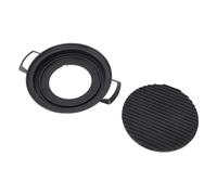 Naroote Grill Barbecue in Stile Giapponese, Barbecue a Carbone Efficiente Che Riscalda Uniformemente la Resistenza Ad Alta Temperatura Mini Hibachi Grill per i Picnic da Campeggio (Piccolo cerchio)