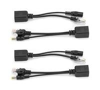 Naroote Iniettore Adattatore Splitter POE per Telecamera IP, Splitter POE Ethernet Stabile e Durevole per Uso Interno, 5 Coppie di Power Over Ethernet per di Telecamere di Sicurezza (BLACK)