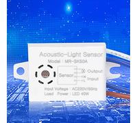 Naroote Interruttore di Controllo del Suono e della Luce a LED Sensore di Risparmio Energetico Alta sensibilità per il Principio di Induzione della Lampada Set da 5 Pezzi per Plafoniera a LED,