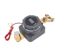 Naroote Interruttore Staccabatteria con Voltmetro, Interruttore Display Tensione A LED, On/off con Finitura Satinata con Vite in Argento Placcato in Rame, Ideale per Auto, Barca, 250 A 12 V