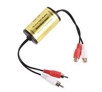 Naroote Isolatore del Rumore del Loop di Terra, Filtro del Rumore del Ronzio Eliminatore del Ronzio per il Stereo Domestico dell'autoradio, con Cavo di Segnale in Rame Aux da 3,5 Mm