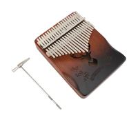 Naroote Kalimba Pianoforte Portatile a 21 Tasti in Mogano per Adulti e Bambini Principianti con Note in Rilievo e Design Curvo per il Relax delle Feste in Casa (Gradiente di tipo 2)