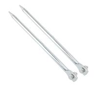 Naroote Kit Barra di Messa a Terra Filettata in Ferro Placcato Rame per Recinzioni Elettriche e Antenne Paraboliche, Perni di Terra Ad Alta Resistenza per un Utilizzo Versatile, 12x300 Mm, 2 Pezzi