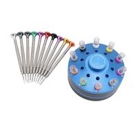 Naroote Kit di Cacciaviti a Taglio Professionali, Set di Cacciaviti di Precisione Precisi Multi-dimensioni in Acciaio Inossidabile da 10 Pezzi per Orologi (GREY)