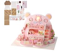 Naroote Kit di Casa in Miniatura Fai -da -te, Casa in Miniatura da Bambola per Adulti Modello a Legno a Legna in Legno con una per Bambole Bambole in 3D per Giocattolo da Ragazza