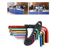 Naroote Kit di Chiavi Durevoli con Chiave Esagonale a Stella, con estremità Sferica, per attività di Installazione, 9 Pezzi per gli Addetti Alla Produzione (BH 205-HM)