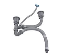 Naroote Kit di Scarico Universale, Kit di Scarico Doppio Tubo per Lavabo, per Lavello da Grigio