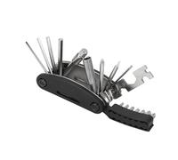 Naroote Kit Multiutensile per Ciclismo, Viaggio Multiutensile Portatile Integrato di Sicurezza 20 in 1 per la Manutenzione di Emergenza (BLACK)