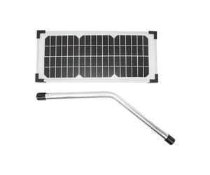Naroote Kit Pannello Solare da 10 W per Mighty Mule Gate, Ricarica della Batteria Solare Portatile e Durevole, Installazione Semplice per Sistemi a Batteria, Materiale Metallico