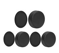 Naroote Kit Tappo Anteriore Corpo Copertura Posteriore Obiettivo Portatile in Plastica Nera 3 Pezzi, Kit Tappo Fotocamera DSLR con Attacco PK, Protettivo Leggero con Struttura Durevole