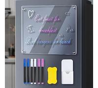 Naroote Lavagna Mensile Magnetica in Acrilico Trasparente per Frigorifero 40 * 30 Cm - Calendario Durevole, Facile da Pulire, Cancellabile a Secco per attività, Promemoria, Compiti - Ideale per la