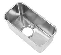 Naroote Lavello per a Vasca Singola, Lavello per in Acciaio Inossidabile 304 con Scarico delle Acque Reflue da 90 Mm, Ideale per Cucina, Bagno, Yacht e Cambusa di Barca