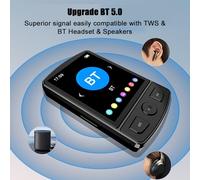 Naroote Lettore MP3 Portatile con Tecnologia BT 5.0 Lettore Musicale Senza Perdita di qualità del Suono Ad Alta Chiarezza per Giovani, Radio FM, Registratore, 16G (8GB)